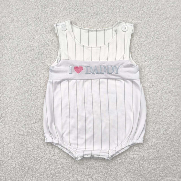 SR2947 RTS baby boy clothes love daddy boy summer bubble-embroidery