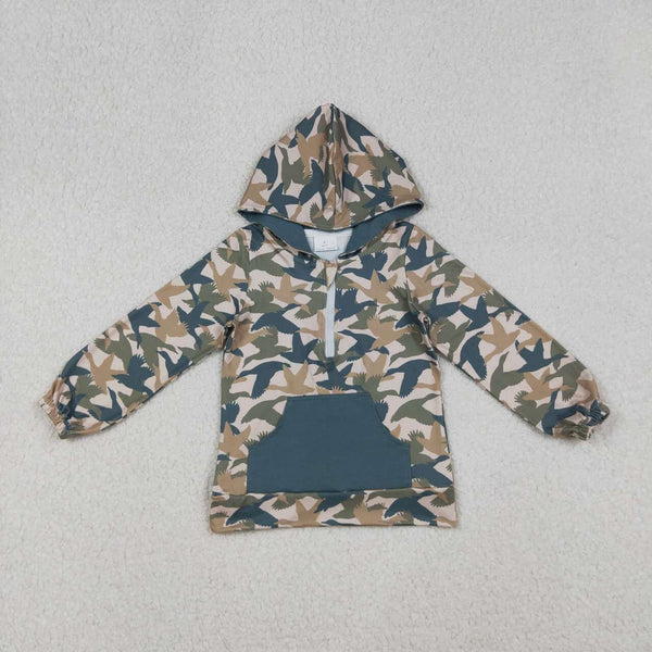 BT1301 RTS boy clothes mallard camo boys winter top hoodie hunting clothes