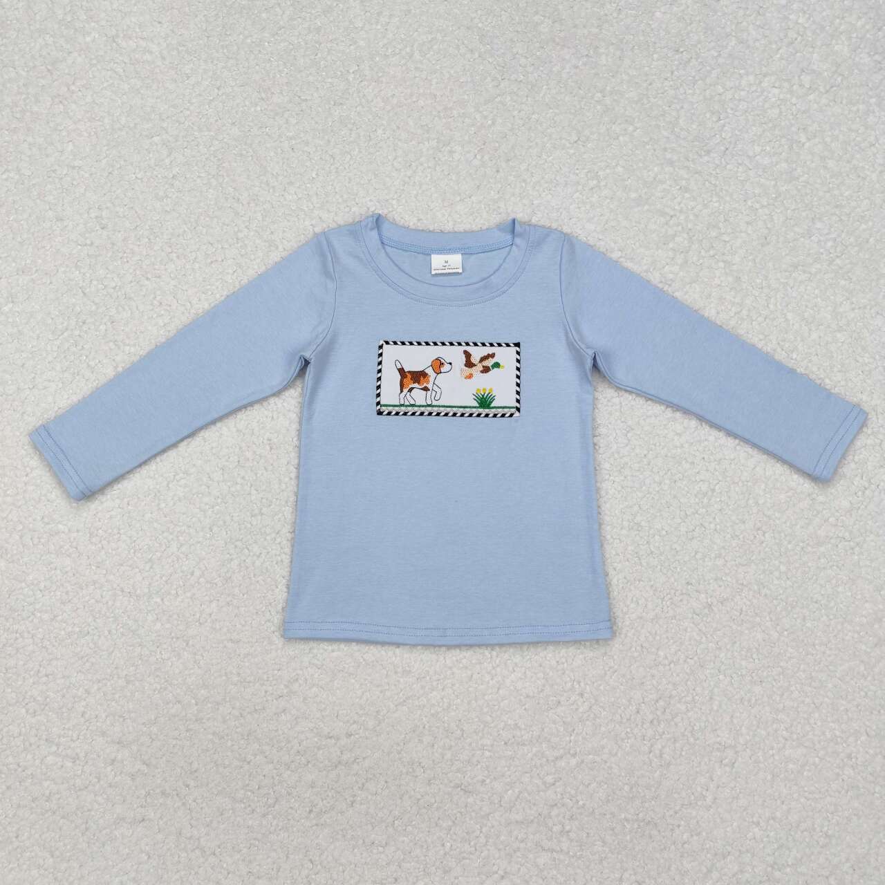 BT1007 RTS toddler boy clothes hunting boy winter top shirt embroidery