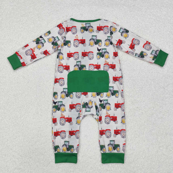 LR1480 RTS baby boy clothes truck boy winter romper-bamboo