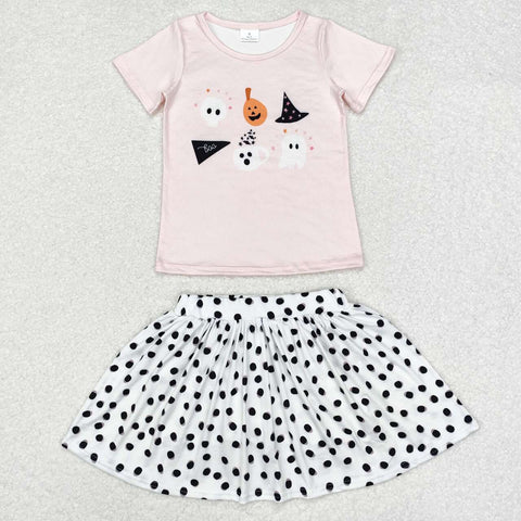 GSD1407 RTS baby girl clothes ghost toddler girl halloween outfit