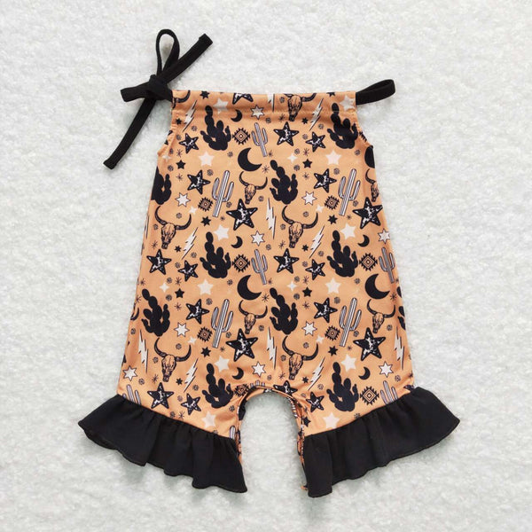 SR1239 RTS baby girl clothes cowboy toddler girl summer bubble western clothes