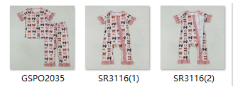 RTS kids matching clothing cowboy bows print clothing girl fall clothing-2025.7.4