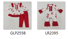 RTS kids matching clothing santa print clothing girl christmas winter clothing-2025.8.7