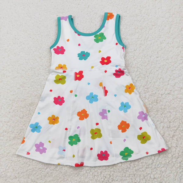 GSD2346 RTS toddler girl clothes flower girl summer dress yoga clothes