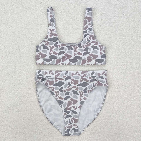 S0459 RTS adult clothes camo Adult mom cactus print Summer Swimsuit adult bikini