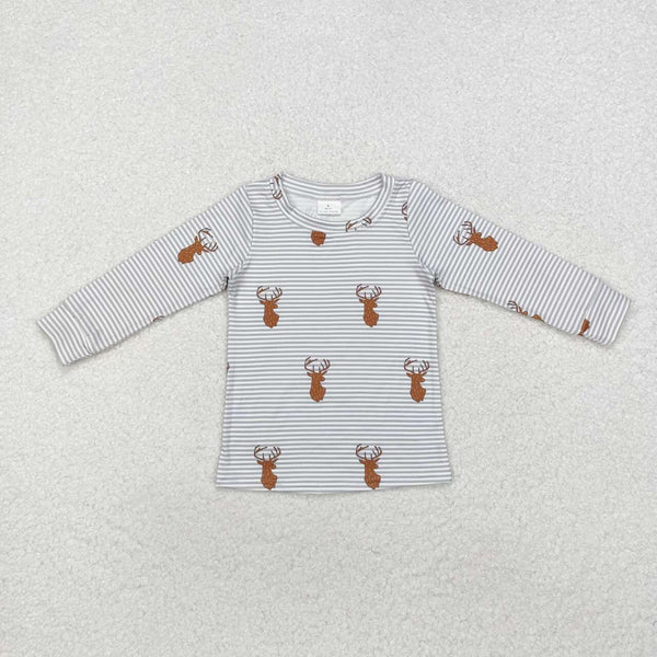 BT0854 RTS toddler boy clothes deer hunting boy winter top shirt