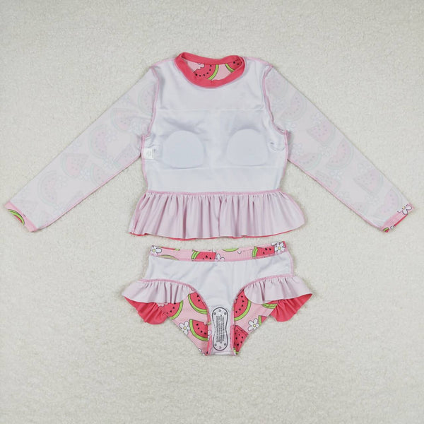 S0264 RTS baby girl clothes watermelon girl summer swimsuit