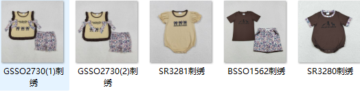RTS kids matching clothing embroidery bows print clothing girl summer clothing-2025.12.13