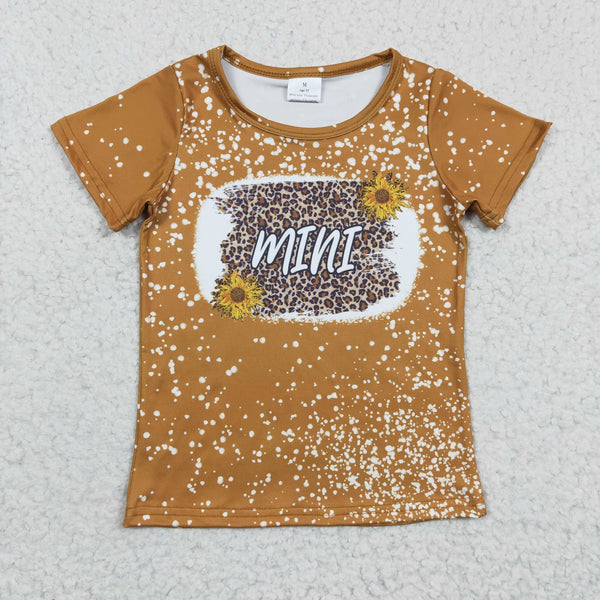 RTS yellow leopard sunflower mummy and me matching shirt