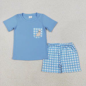 BSSO1190 RTS boy clothes dog toddler boy summer outfit (Print pattern)