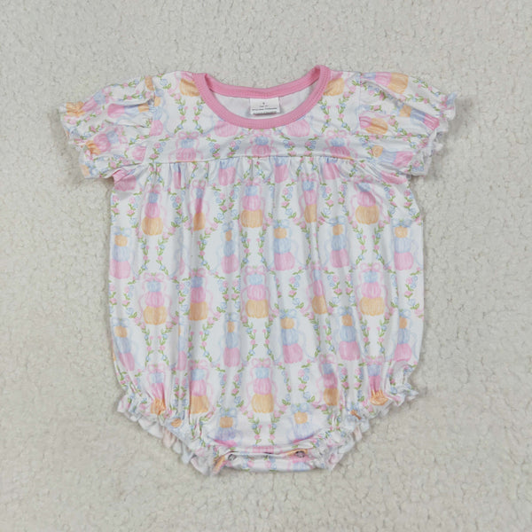 SR3151 RTS baby girl clothes pumpkin toddler girl summer bubble halloween clothes