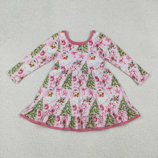 GLD1252 12-18M to 7-8T RTS girl clothes santa claus girl christmas winter dress