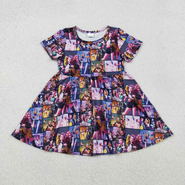 GSD2918 RTS toddler girl clothes kpop girl summer dress twirl dress