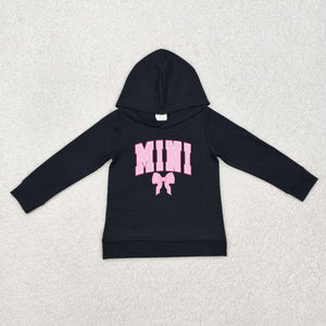 GT0902 RTS toddler girl clothes mini bows girl winter top shirt