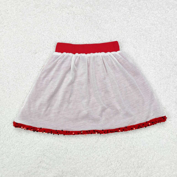 GLK0027 RTS baby girls clothes red sequins girl summer skirt winter christmas bottom