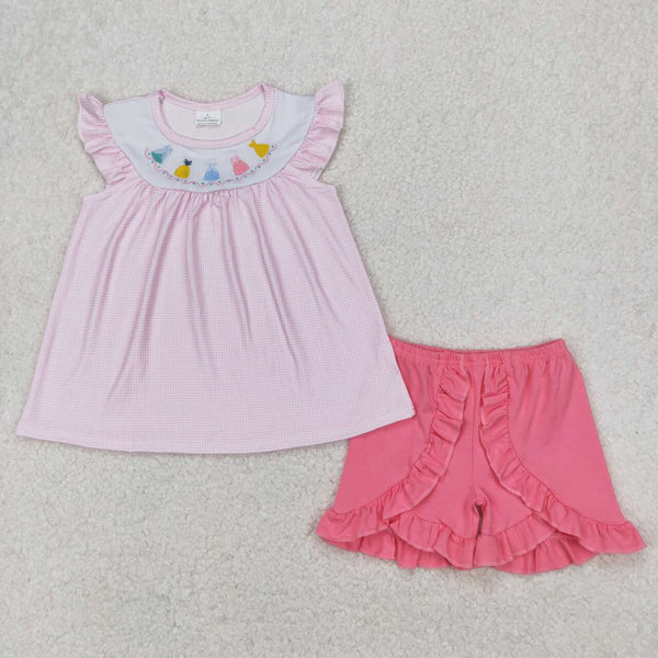 GSSO2125 RTS baby girl clothes princess toddler girl summer embroidery outfit