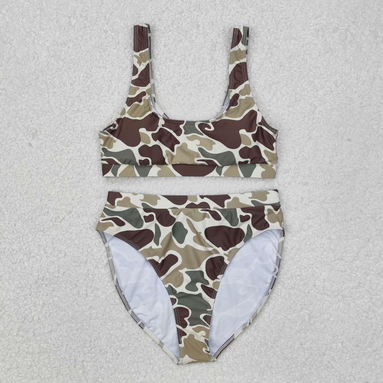 S0476 RTS women clothes adult leopard swim suit 2pcs outfit