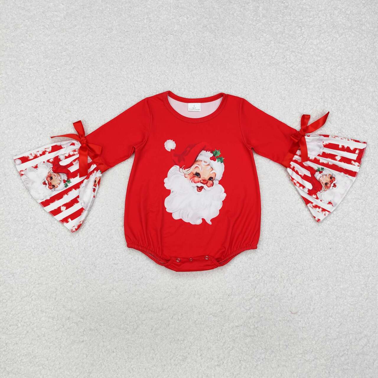 LR1918 RTS baby girl clothes red santa girl winter christmas bubble