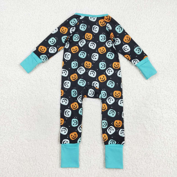 LR2465 RTS boy clothes ghost boy halloween winter romper zip romper