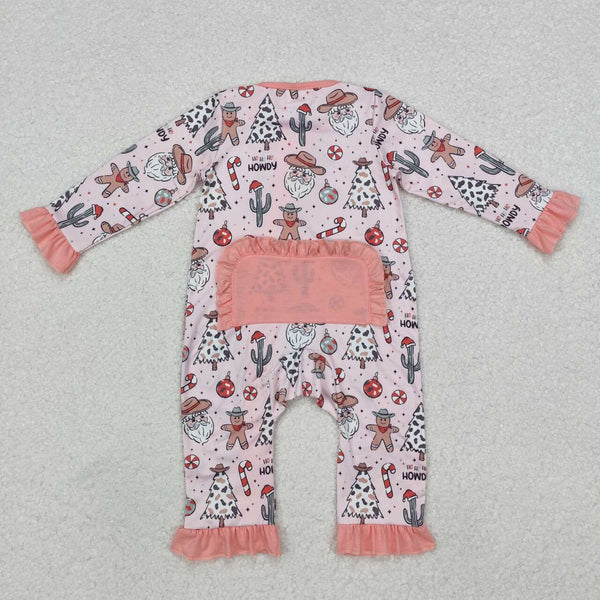 LR1675 RTS baby girl clothes santa girl christmas  winter romper