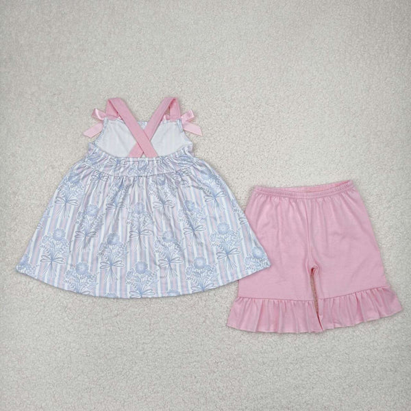 GSSO2429 RTS girl clothes floral toddler girl  summer outfit