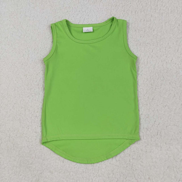 GSSO2503 girl clothes green girl summer top shirt yoga clothes atheletic clothes