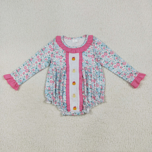 LR2219 RTS girl clothes turkey toddler girl winter thanksgiving embroidery bubble