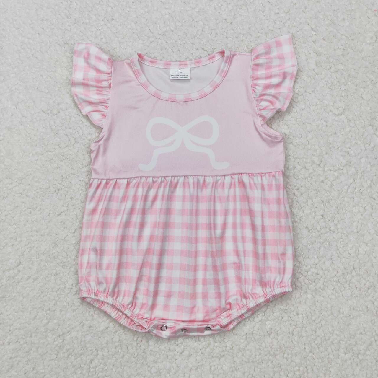 SR2135 RTS baby girl clothes bow grandmillennial girl summer bubble embroidery