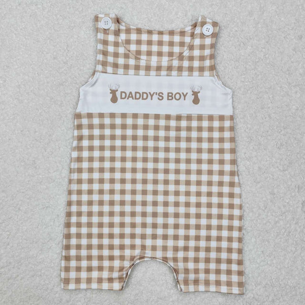 SR2299 RTS baby boy clothes daddy’s boy summer romper father's day clothing