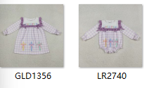 RTS kids matching clothing embroidery cross print clothing girl easter clothing-2025.11.15