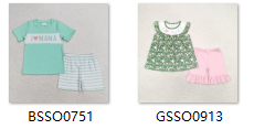 RTS kids clothing mother's day clothing set matching summer outfit