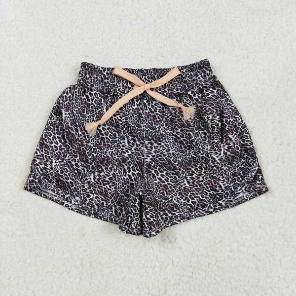 SS0480 RTS boy clothes leopard print boy summer shorts yoga shorts