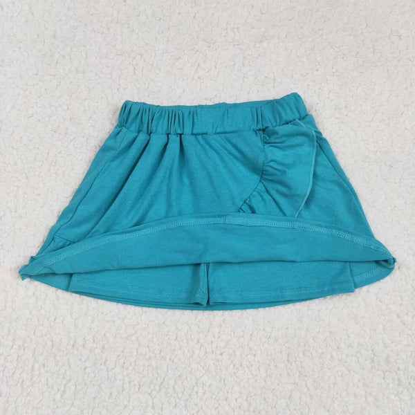GLK0060 RTS girls clothes cotton Summer Bottom blue girl shorts skirt