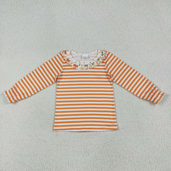 GT1074 RTS toddler girl clothes stripes girl winter top shirt