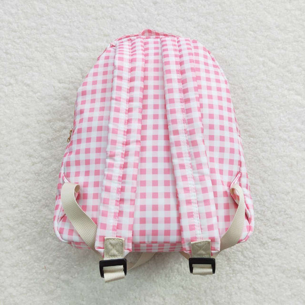 BA0086 USA warehouse 25.5.14-1 RTS toddler backpack pink plaid girl gift