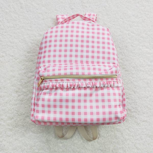 BA0086 USA warehouse 25.5.14-1 RTS toddler backpack pink plaid girl gift