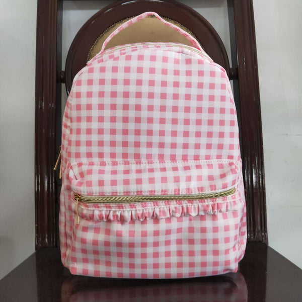 BA0086 USA warehouse 25.5.14-1 RTS toddler backpack pink plaid girl gift