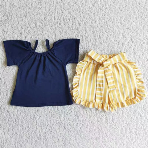 D4-28 baby girl clothes navy summer outfits set-promotion 2024.4.5 $5.5