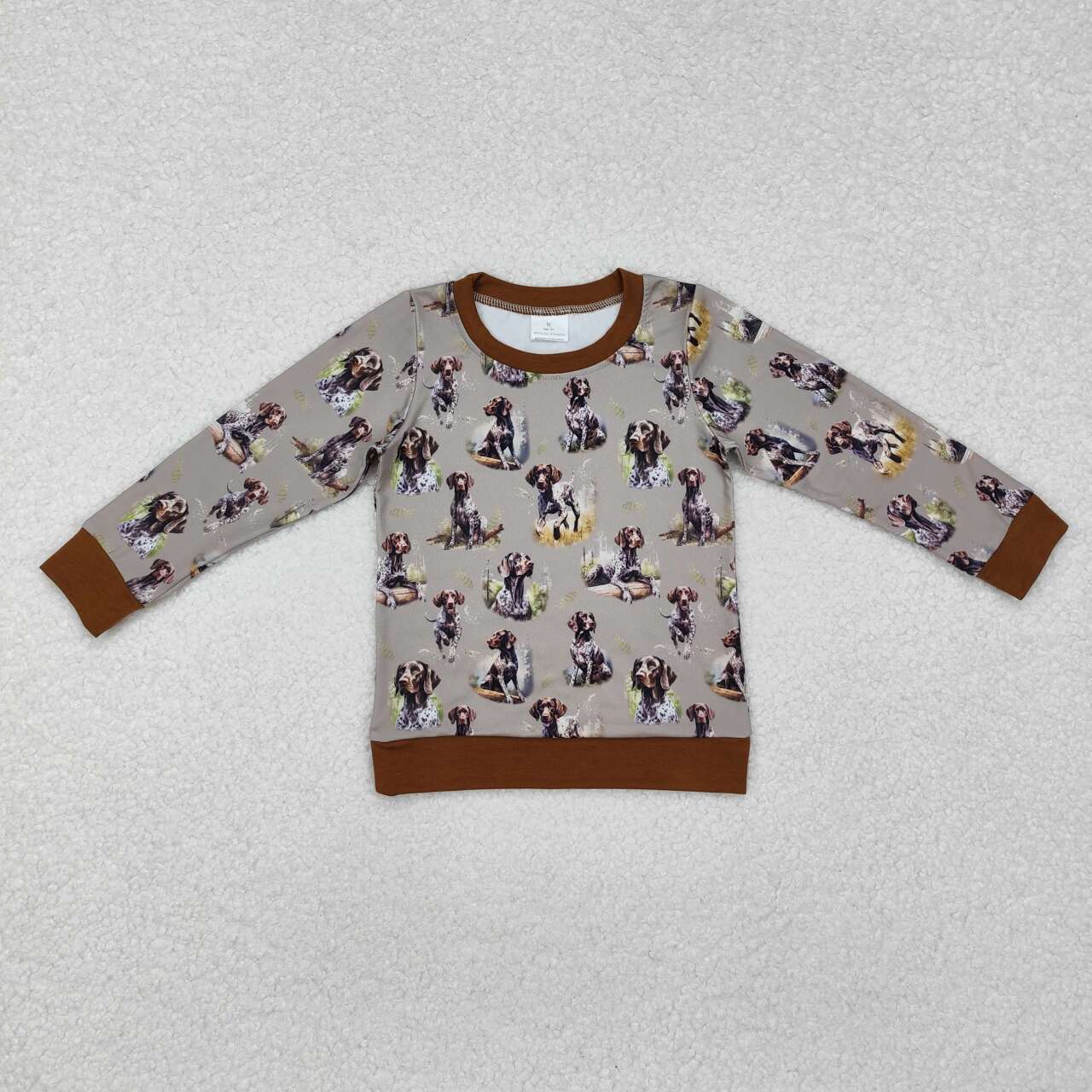 BT1059 RTS toddler boy clothes dog hunting  hound boy winter top shirt