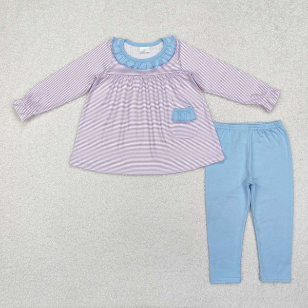 GLP1982 RTS  toddler girl clothes stripe girl  winter set