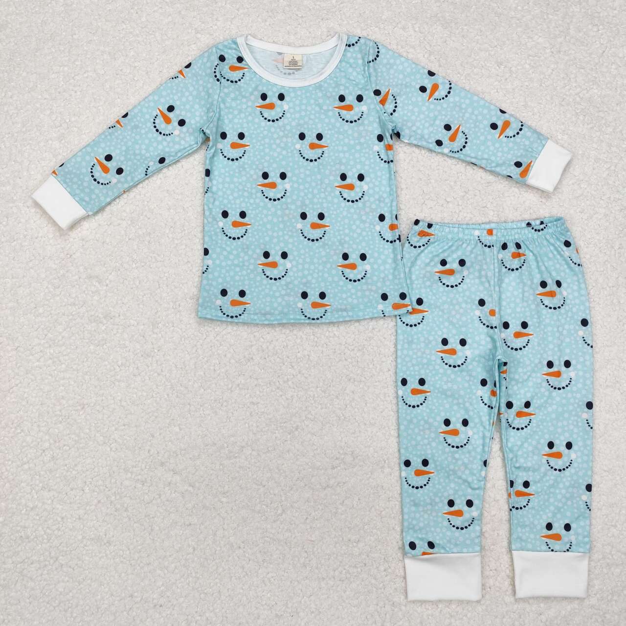 BLP0543 RTS baby boy clothes blue boy christmas pajamas set-bamboo