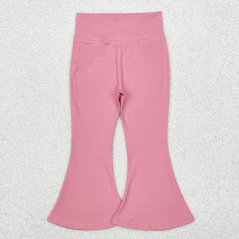 P0573 RTS baby girl clothes pink girl bell bottom pant yoga clothes pant