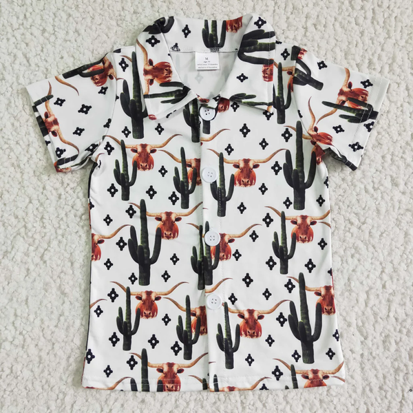RTS  Matching clothing toddler clothes cowboy fishing print boy summer clothing-2026.3.17