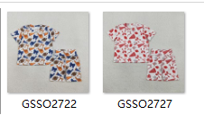 RTS kids matching clothing state bow  print clothing baby girl summer clothing-2026.2.4