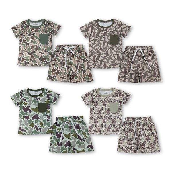 RTS Matching  toddler clothes hunting camo print set boys summer clothing-2026.4.17