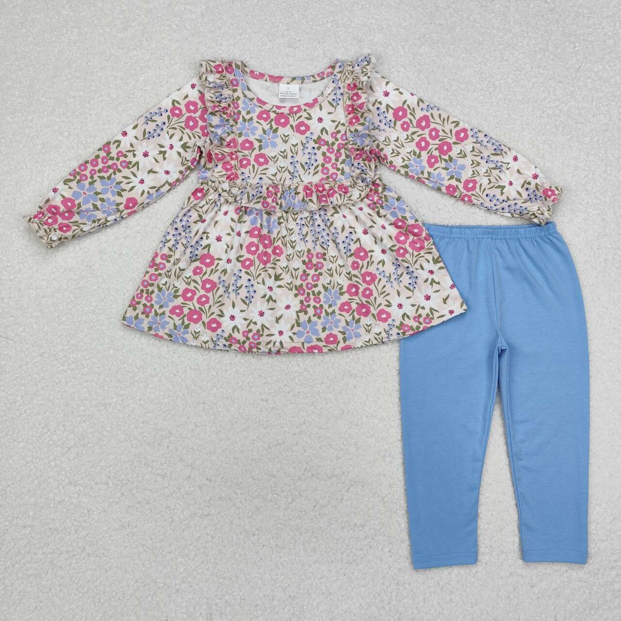 GLP1926 RTS toddler girl clothes floral girl winter set