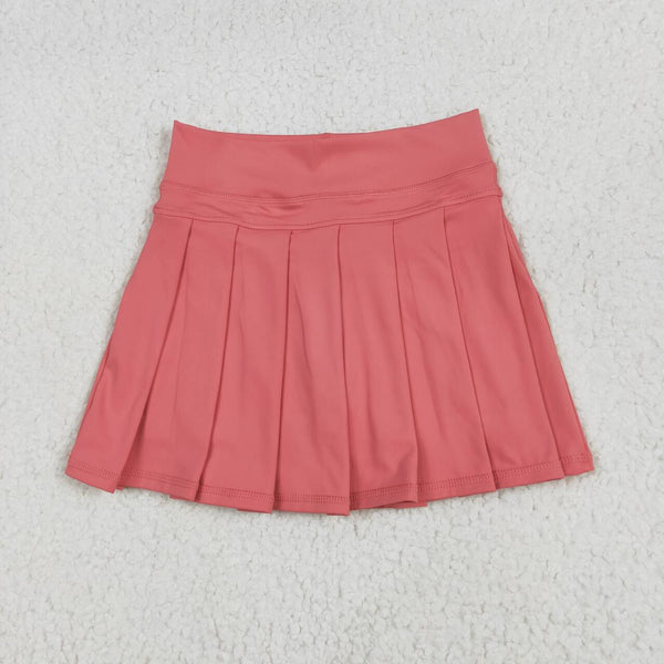 GLK0080 RTS girls clothes coral girl yoga shots skirt atheletic clothes