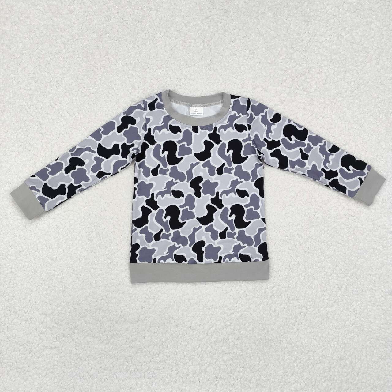 BT1061 RTS toddler boy clothes camo boy winter top shirt