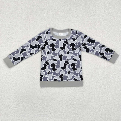 BT1061 RTS toddler boy clothes camo boy winter top shirt